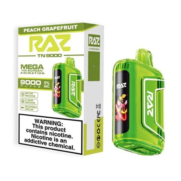 Peach Grapefruit Flavor RAZ TN9000 Disposable Vape